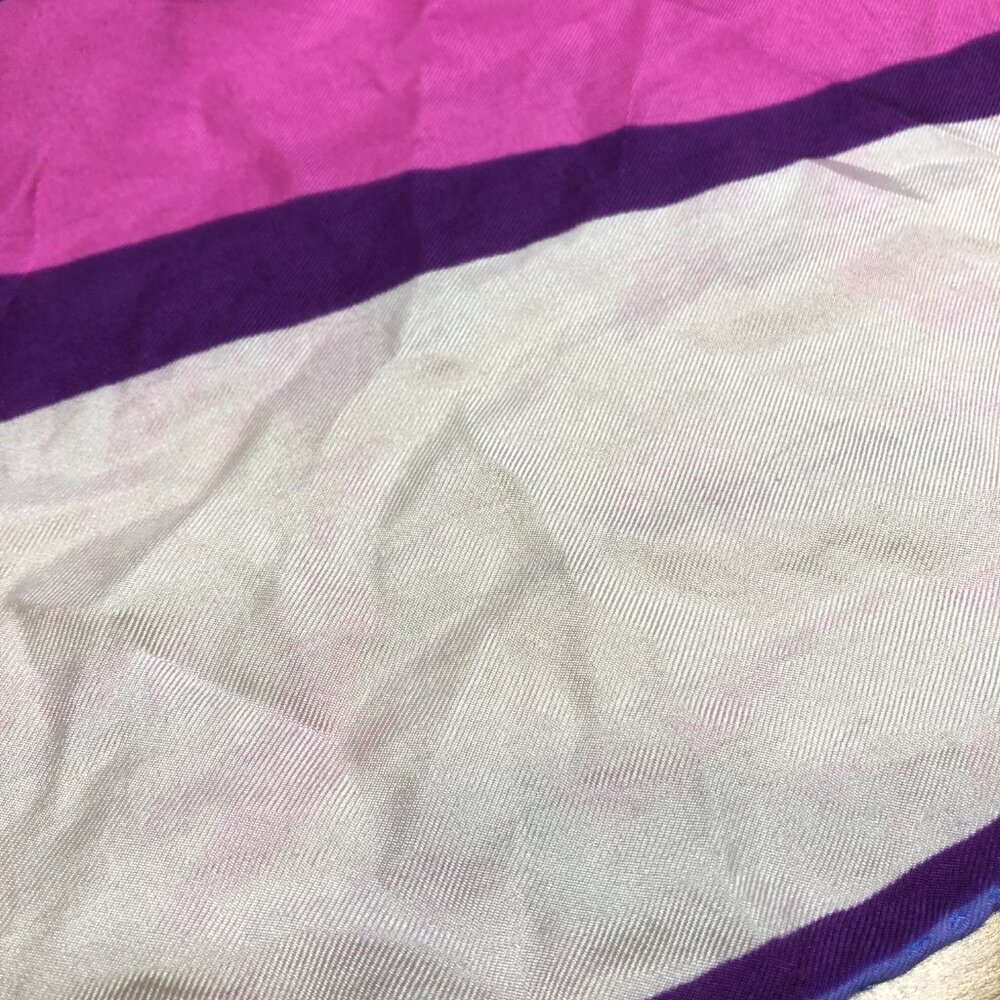 Vintage Vera Neumann Japanese Silk Scarf Pink Purple 60s 70s retro - Picture 5 of 7